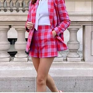 Ann Taylor Pink Plaid Shorts